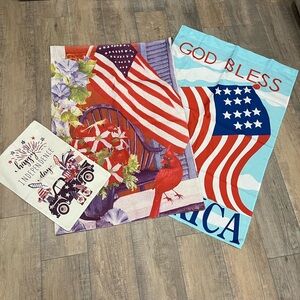Patriotic American Flags set Great Condition